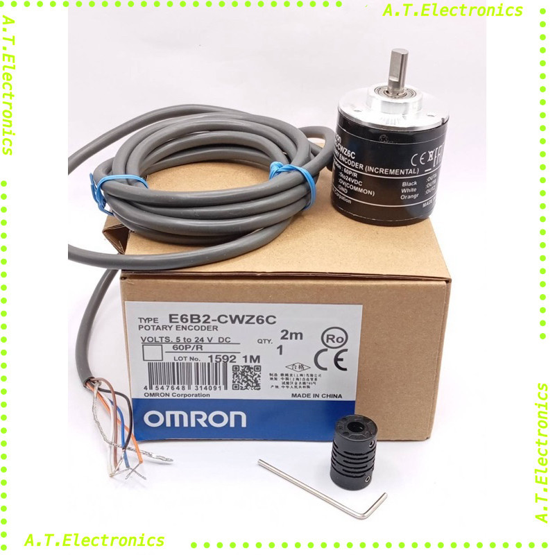 พร้อมส่ง! E6B2-CWZ6C 60P/R TYPE E6B2-CWZ6C POTARY ENCODER VOLTS. 5 to 24 V  DC 60P/R