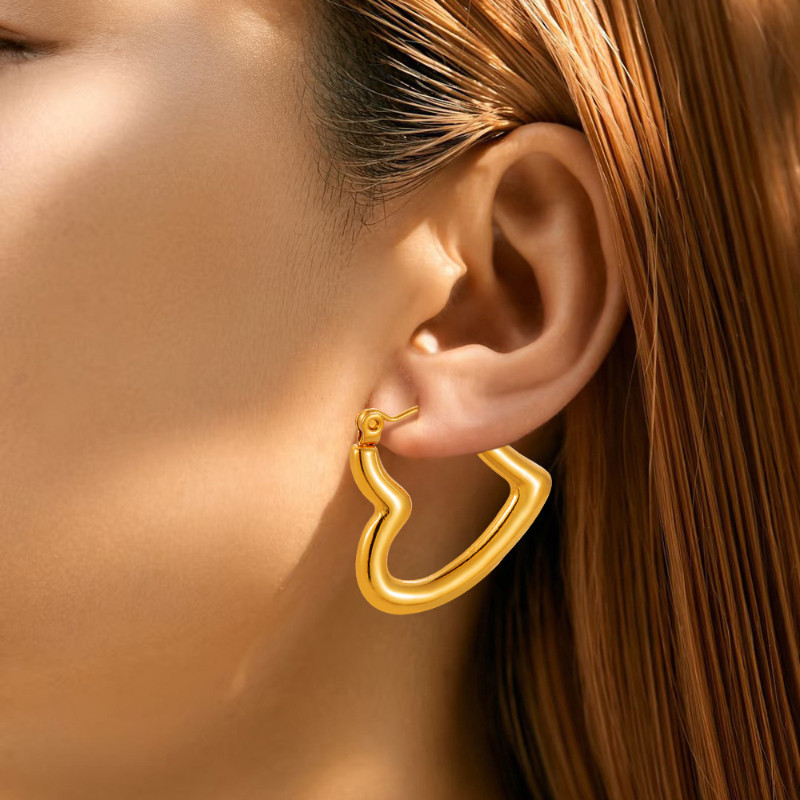 ((ลิงค์การผสมผสาน) ตัวเลือกยุโรปสไตล์อเมริกัน ต่างหูเหล็กไทเทเนียมเคลือบเงา แฟชั่นไม่ซ้ำใคร - รูปที่ 2