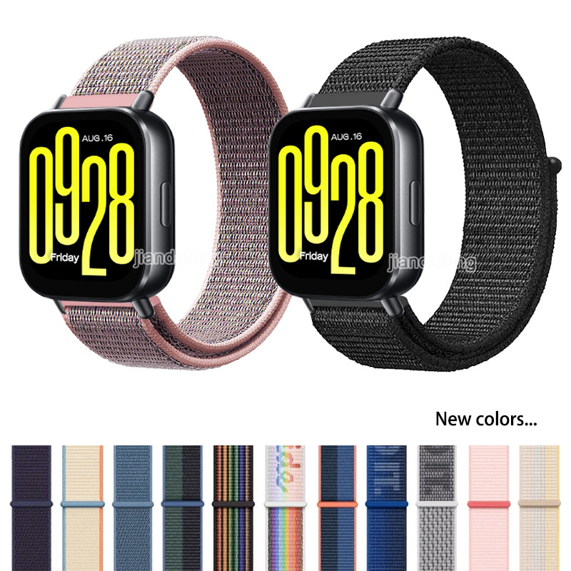 สายรัดสายรัดข้อมือทดแทนแบบถักไนลอนระบายอากาศสําหรับนาฬิกา Redmi 5 Active Lite