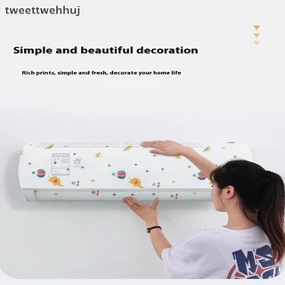 Tw 3 ชิ้นเครื่องปรับอากาศฝุ่นติดผนังเครื่องปรับอากาศ Universal Minimalist การ์ตูนล้างทําความสะอาดได้ PEVA ฝาครอบเครื่องปรับอากาศ huj