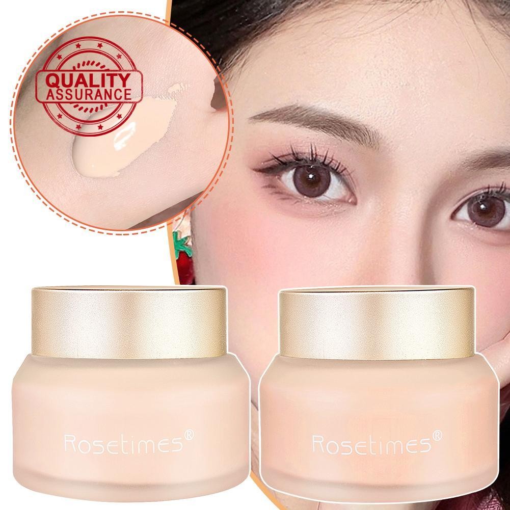 Rosetimes Softening Foundation ครีมกันน้ําเหงื่อหลักฐาน Liquid คอนซีลเลอร์ Moisturizing B1Y9