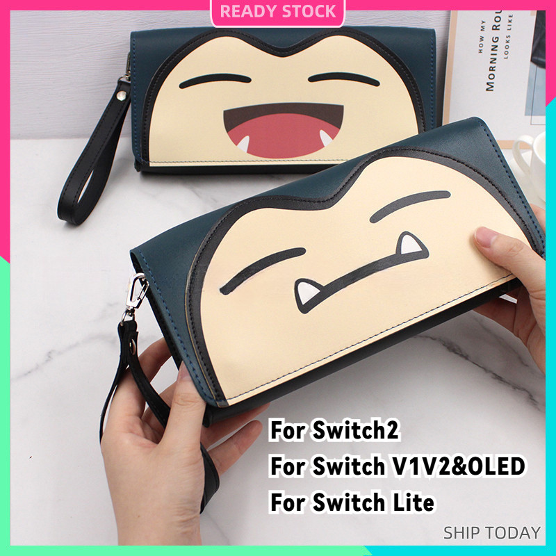 [จัดส่งในวันเดียวกัน] กระเป๋า Nintendo Switch ของ Pokemon Snorlax สำหรับ Switch 2 & Switch V1 V2 & O