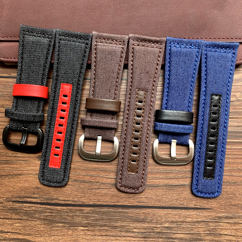 เหมาะสําหรับ 7 Seven Friday P3C/04 09 07 Canvas Watch Chain Sevenfriday Nylon สายหนังแท้