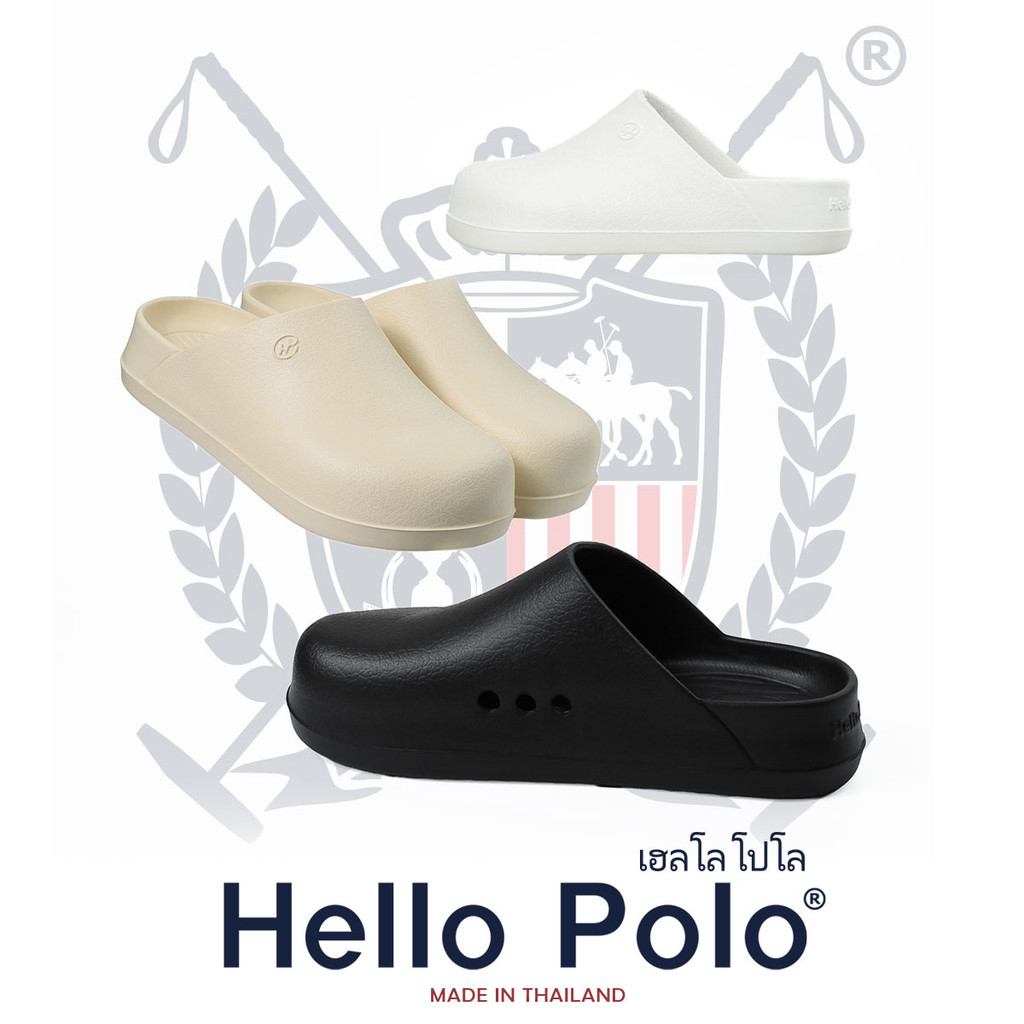 Hello Polo รองเท้ารัดส้น รองเท้าแตะ รองเท้าสุขภาพ HP8034 พื้นสูง 5 CM. ใส่เดินสบาย สำหรับคุณผู้หญิง น้ำหนักเบา กันลื่น