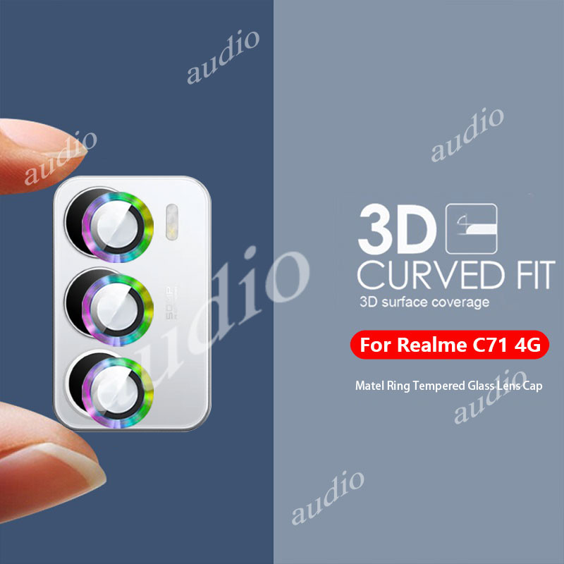 Realme c71 4G โลหะกล้องเลนส์ Protector กระจกนิรภัยสําหรับ realme c71 realmeC71 4G แหวนโลหะเต็มรูปแบบ