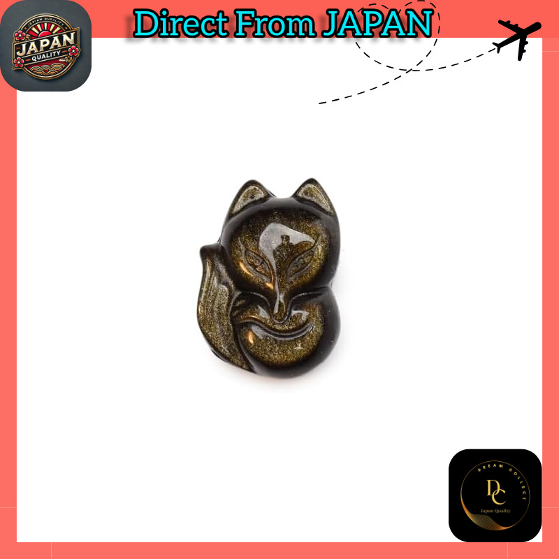 "Golden Obsidian Fox Decorative Pendant - Natural Stone Power Stone"
