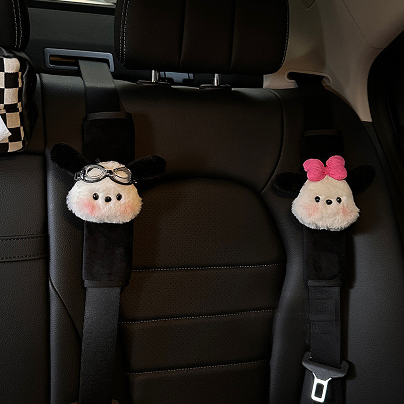 รถที่นั่งเข็มขัดปกการ์ตูนน่ารักลูกสุนัขไหล่ เบาะ สายรัดป้องกัน - รูปที่ 6