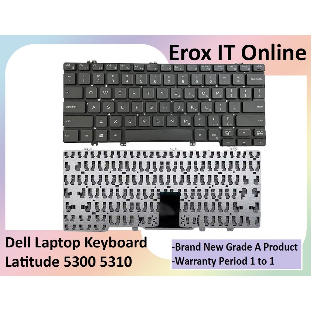 แล็ปท็อป DELL Latitude 5300 5310 2-in-1 5300 5310 7300 0C369G C369G NSK-EVEBW 0E 490.0JT07. แป้นพิมพ