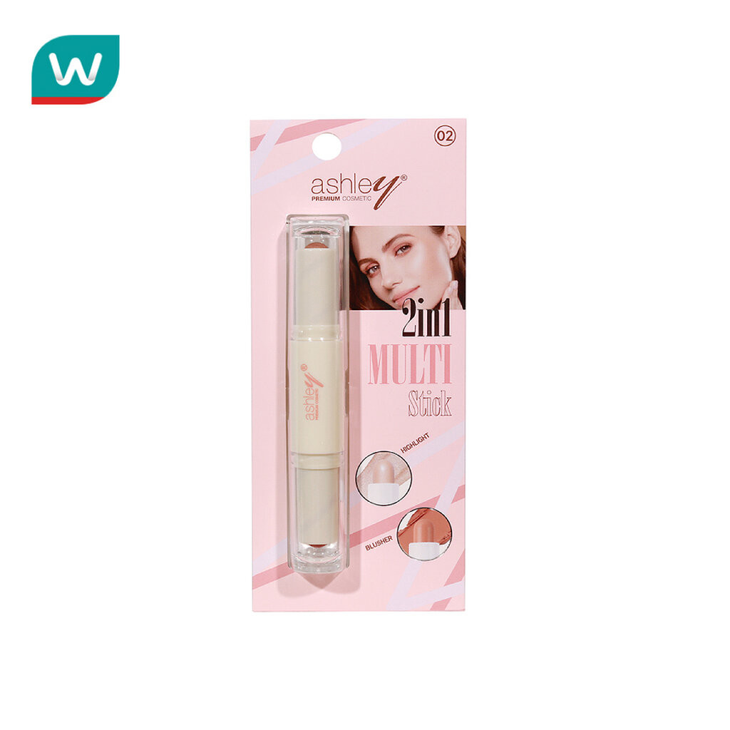 Ashley แอชลี่ย์ 2อิน1 มัลติสติ๊ก บลัช แอนด์ ไฮไลท์ 4ก. 02