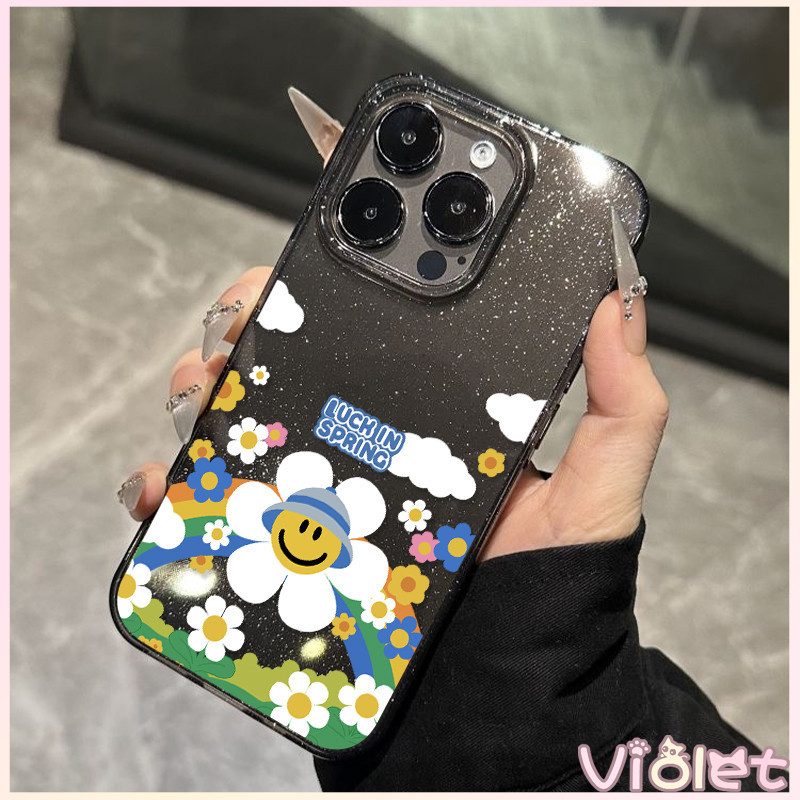 เคส iPhone 16 Pro Max  ใสแวววาวด้วย TPU นุ่มสีสันสดใส พร้อมลายดอกทานตะวันสีรุ้งสุดน่ารัก เข้ากันได้กับ iP 15 Pro  12 11. ราคา ถูกที่สุด ดีลบีเคเค แกลเลอรีภาพที่ 4