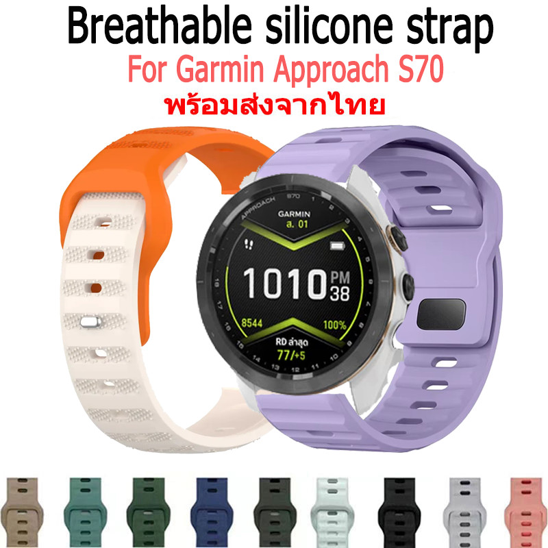สาย smart watch สําหรับ Garmin Approach S70 47mm สายนาฬิกาข้อมือยางซิลิโคน สําหรับ Garmin Approach S