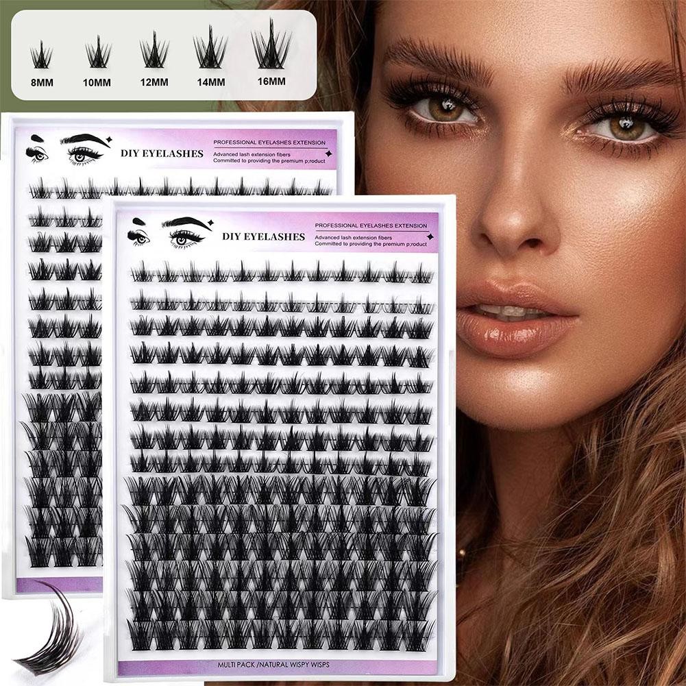 ชุดขนตาปลอมดูเป็นธรรมชาติ DIV 120 Clusters DlY Eye Lash เพื่อความงาม Z7J5