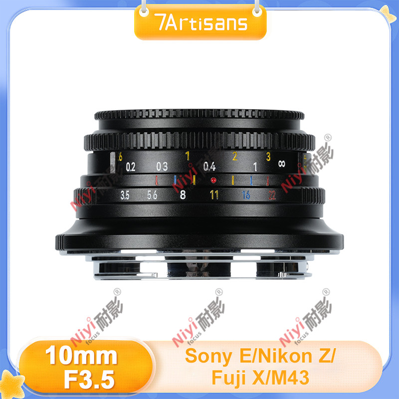 7artisans 10mm F3.5 APS-C MF มุมกว้างพิเศษ Prime Manual Focus Street Style Portraits เลนส์การถ่ายภาพ