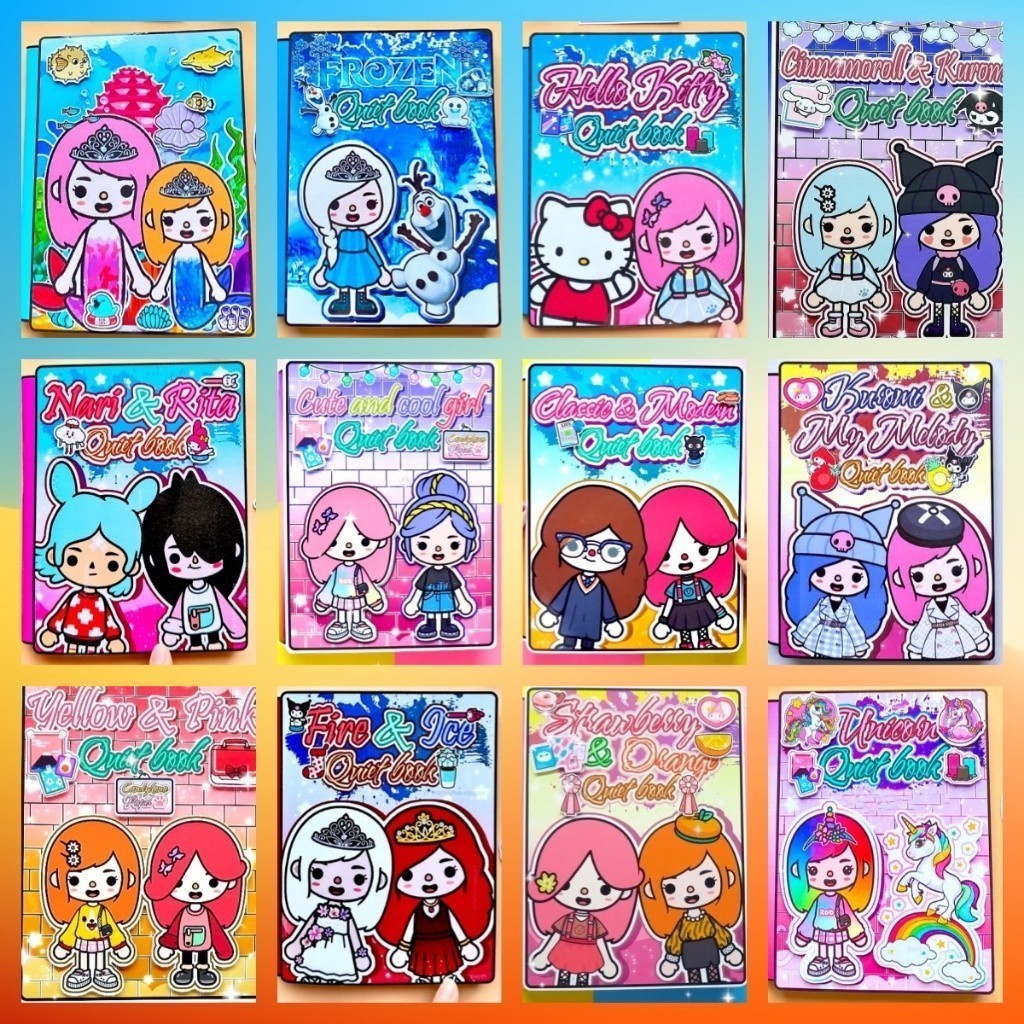 Toca Life World ตุ๊กตากระดาษที่เงียบสงบ DIY Toca Boca หนังสือกระดาษชุดสําหรับบ้านตุ๊กตากระดาษ