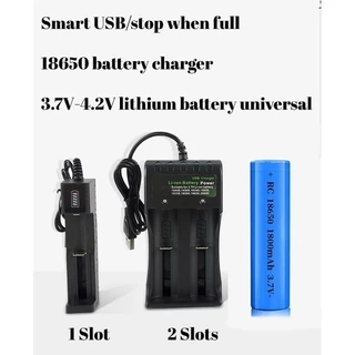 รางชาร์จถ่าน3.7V 18650 Charger Li-ion battery เครื่องชาร์จ 18650 PD-4 แบบ 4 ช่อง เต็มตัดอัตโนมัติ รองรับ AA / 18650 / Ni