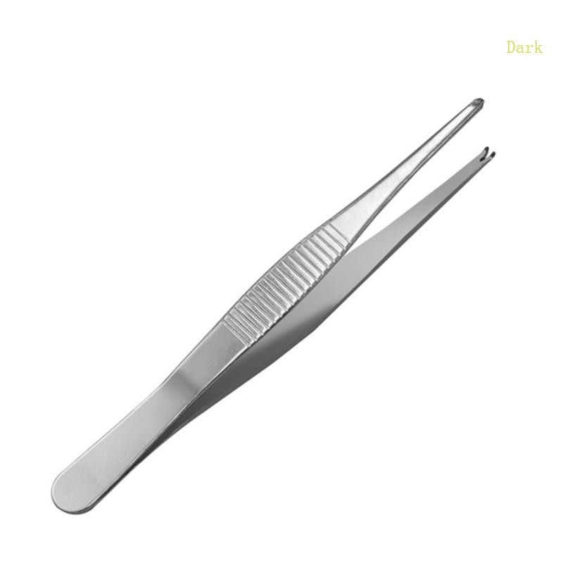 Dark อัพเกรดพลาสติก-ศัลยกรรม Forceps ตรง Fine Point พร้อมแทรกเครื่องมือผ่าตัดสัตวแพทย์สแตนเลส