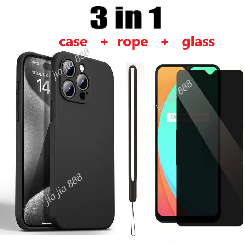 3in1 กระจกนิรภัยเคสโทรศัพท์สําหรับ Huawei Y7A Y7P Y6P Y7 Y6 Pro Y9 Prime Nova Y61 Y70 Y71 Y72 Y90 PL