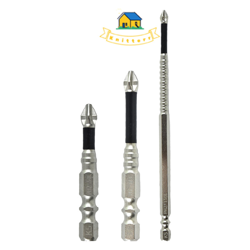 ⚡COD⚡ Knitterr ดอกไขควงปากแฉกแบบมีแรงบิดสูง ทนทานเป็นพิเศษ ร่องคู่กันลื่น ดอกไขควงแม่เหล็กทนแรงกระแทก - รูปที่ 4