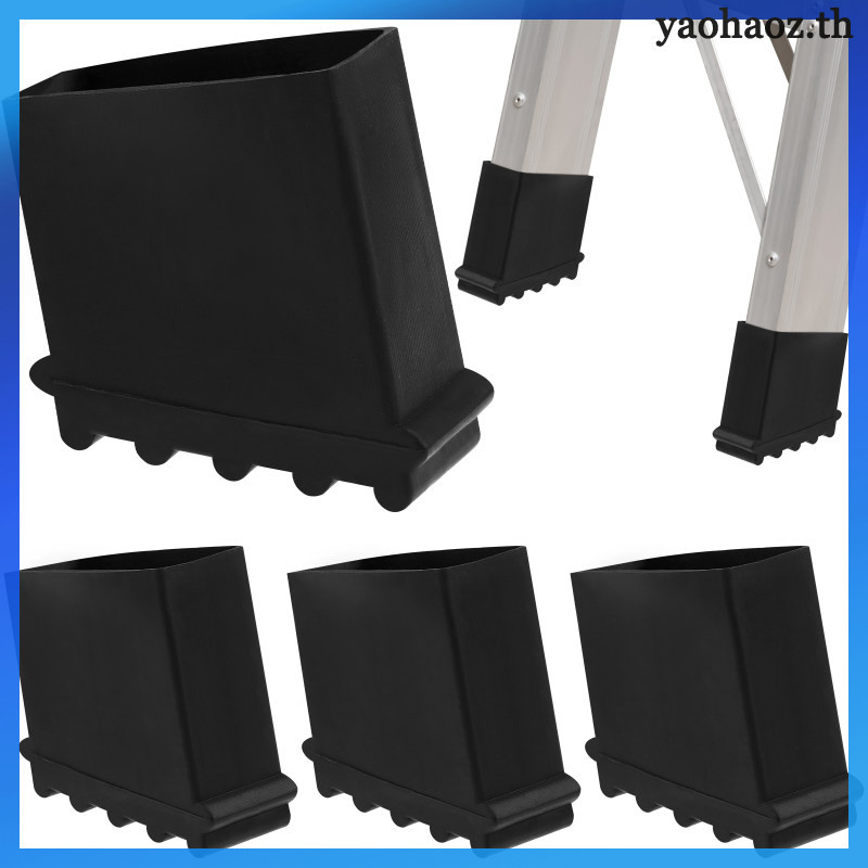 🌟 4pcs ชุดป้องกันเท้าบันได ทำจากยางคุณภาพสูง กันลื่น เหนียวทนทาน รองพื้นบันไดปรับได้ พื้นผิวป้องกันความเสียหาย