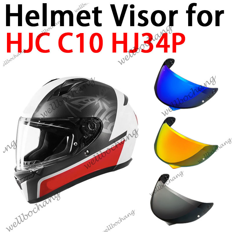HJ34P viseiras capacete สําหรับ HJC C10 Visor เปลี่ยน Anti-UV Anti-Scratch กันฝุ่น Wind Shield อุปกร