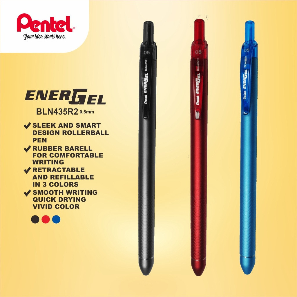 Pentel Energel Click 0.5 mm : ปากกาหมึกเจล