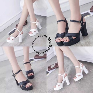 รองเท้าส้นสูงเปิดหน้า พื้นกันน้ำ สวมใส่ช่วยให้ขาดูยาว