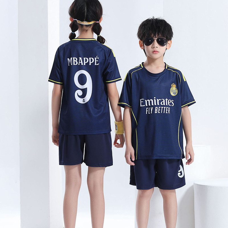 25-26 Season No.9 Mbappe Jersey สําหรับเด็กฤดูร้อนชุดฟุตบอลเยาวชน