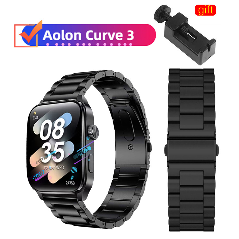 Aolon Curve 3 strap สายโลหะสําหรับ Aolon Curve 3 สายนาฬิกาอัจฉริยะ สายรัดข้อมือกีฬา