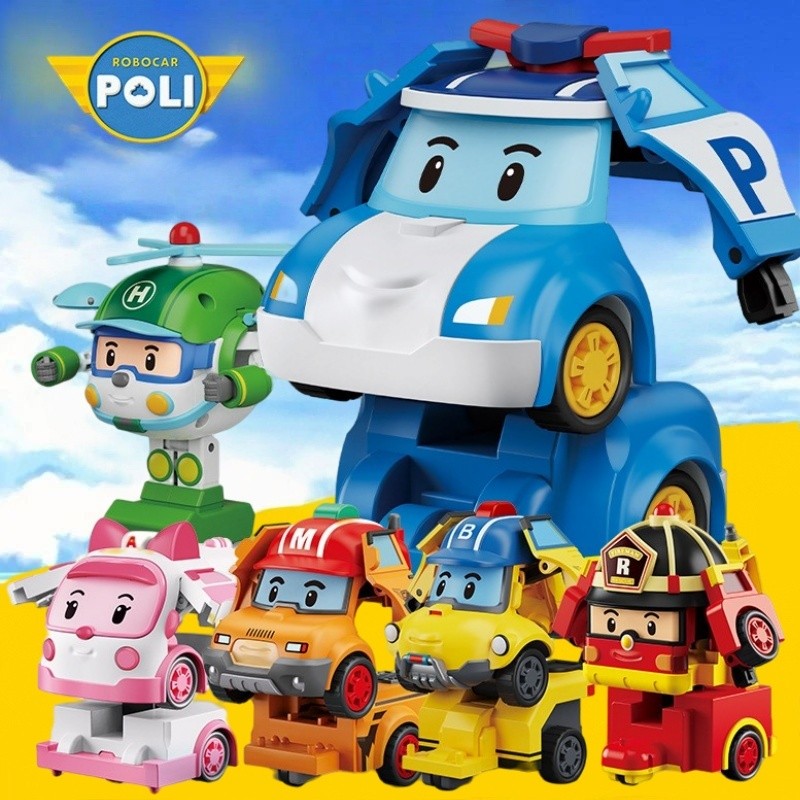 พร้อมส่ง🚙ทีมกู้ภัย POLI สริมพัฒนาการ รถตำรวจของเล่น หุ่นยนต์แปลงร่าง รถแปลงร่าง รถของเล่น