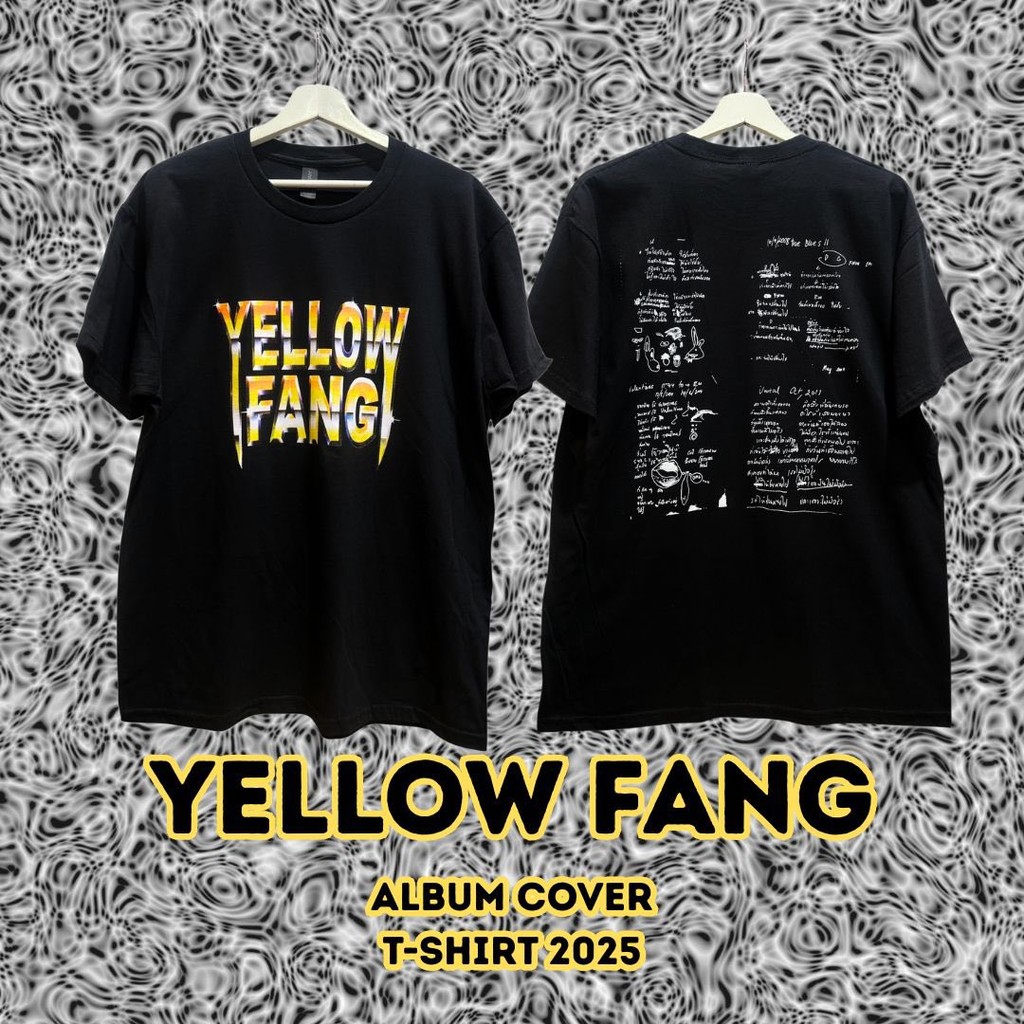 2025 เสื้อยืด Yellow Fang (รุ่นปกอัลบั้ม) เสื้อยืดผู้ชายและผู้หญิงผ้าฝ้ายด้านบนสบาย ๆ