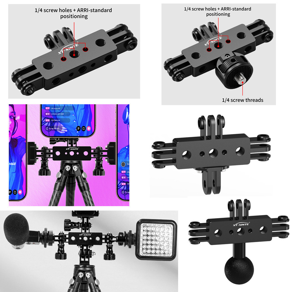 XT-XINTE 3-card Slot Multifunctional Expansion Adapter Bracket สําหรับ 1/4 หรือ 2-card Slot Action C