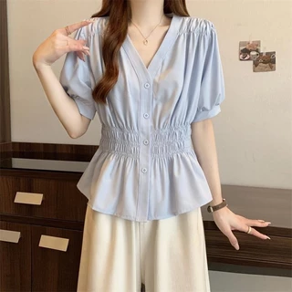 [HY] M-4XL เสื้อแขนสั้นสไตล์ใหม่สำหรับผู้หญิง:sizeใหญ่ สีทึบ กางเกงยืดหุ่นบาง-