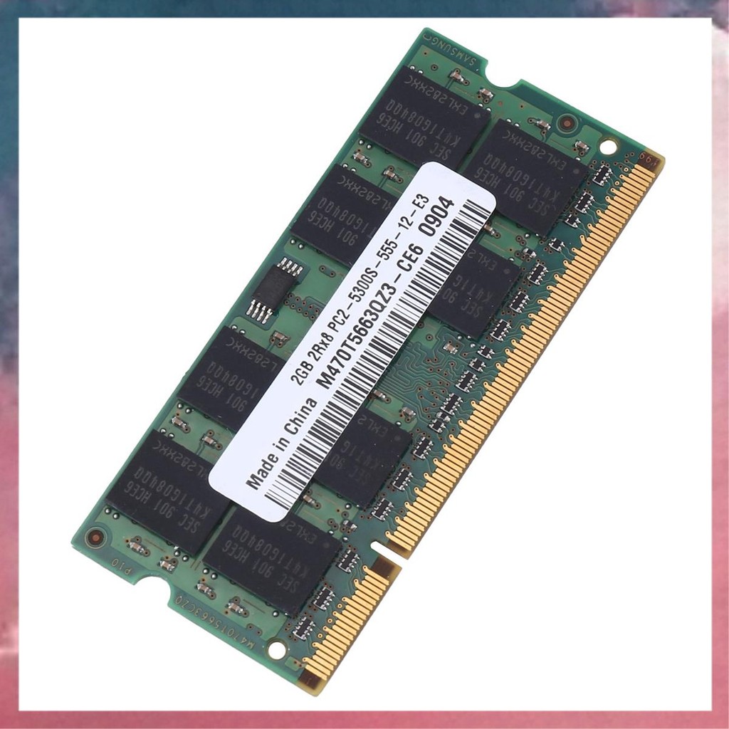 DDR2 2GB RAM หน่วยความจํา PC2 5300 แล็ปท็อป RAM Memoria SODIMM RAM ส่วนประกอบ 667MHz หน่วยความจํา 200Pin RAM หน่วยความจํา
