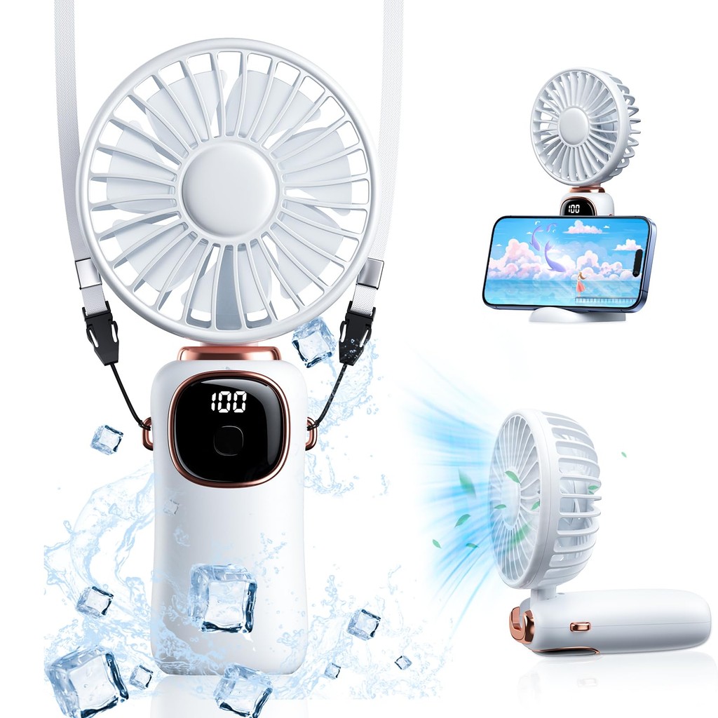 Portable Fan 2025 Industry-Innovative Design 3way Use Foldable Powerful Popular Mini Handheld/Neck/T