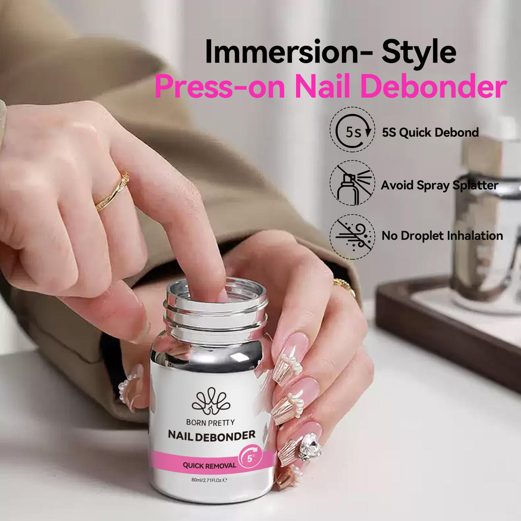 BORN PRETTY 80ml เล็บ Debonder กาวสําหรับเล็บปลอมเคล็ดลับ 5S Quick Debond Immersion- สไตล์ไม่มี Harm To เล็บและเคล็ดลับกาวเครื่องมือ
