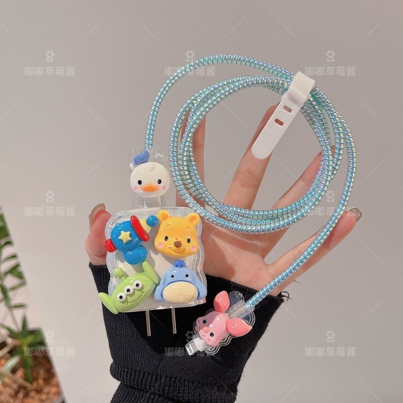Winnie the Pooh VIVO 120W Charger Protector TYPE C Port VIVO Y35 Charger Case VIVO 33w 90w Charger C