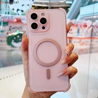 กรณีแม่เหล็กสําหรับ Vivo V50 V40 V30 V29 V27 V25 Pro Lite V50e V27e 5G โทรศัพท์กรณีสี Candy สีสัน Matte Frosted ง่ายกันกระแทกโปร่งแสงนุ่มกรณีปกหลัง