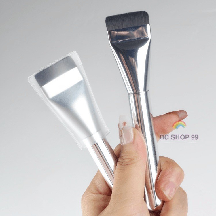 พร้อมส่ง🛒📌แปรงรองพื้น แปรงเกลี่ยรองพึ้น สวยราคาถูก มีสไตล์ หัวแบนบางเฉียบน้ำหนักเบา - รูปที่ 4