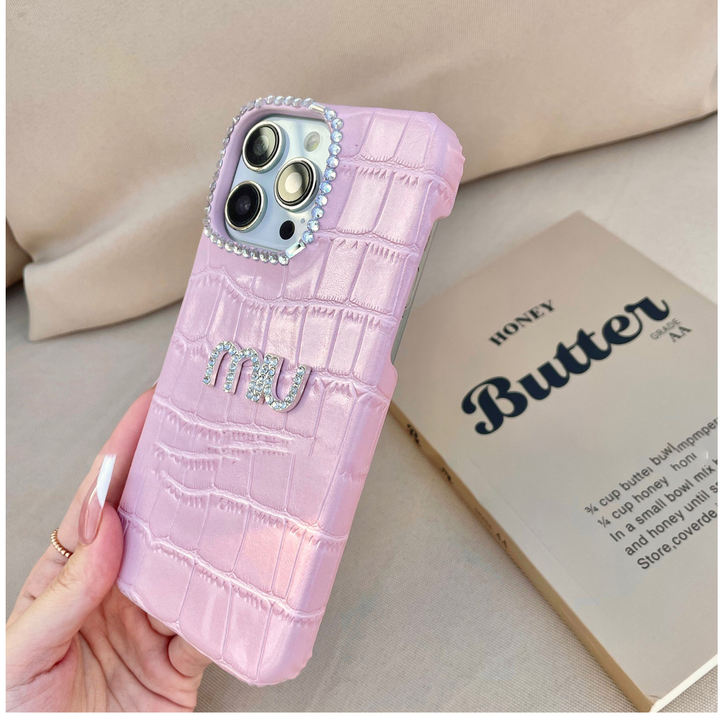 คุณภาพสูงพิมพ์จระเข้หรูหราหนังแฟชั่นเพชรแบรนด์อินเทรนด์เคสโทรศัพท์สําหรับiPhone 16 15 14 13 12 11 Pro Max Xr Ix Xs Max Iphone 17 17promax 17Airเคสโทรศัพท์ - รูปที่ 4