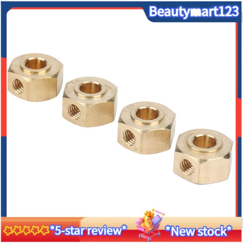 BM4PCS ทองเหลือง 12 มม.Hex ล้อ Hub อะแดปเตอร์สําหรับ YK4102 YK4103 YK4082 YK6101 YiKong RC Crawler ร
