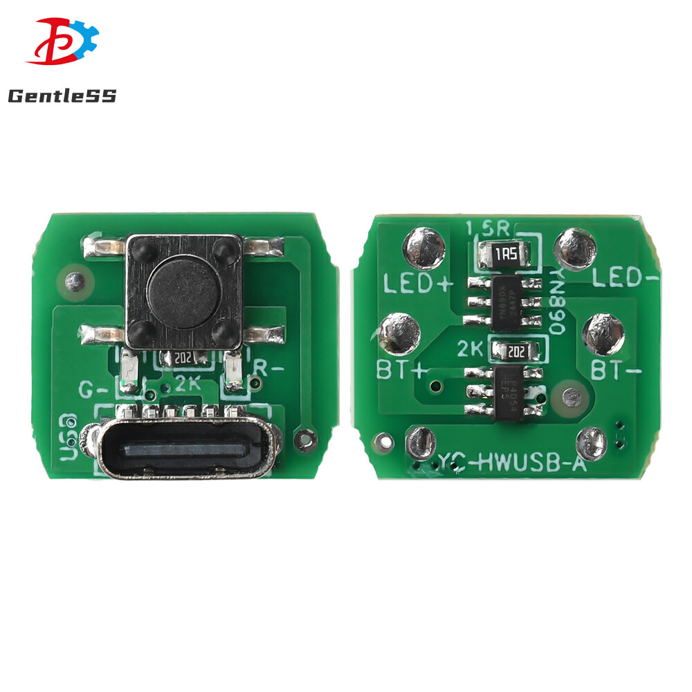 3.7-4.2V ไฟฉายไดร์เวอร์บอร์ดแผงวงจร 3-5W LED Universal Type-C พอร์ต 1/3 เกียร์ Dimming