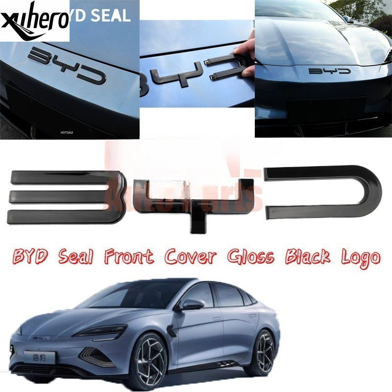 BYD Seal Front Cover High Gloss Black Logo Byd Seal Accessories for BYD Seal