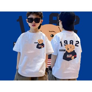 Beverly Hills Polo Club แขนสั้น คอกลม เสื้อยืดเด็กพิมพ์ลายหม…