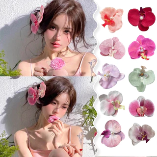 กิ๊บติดผม ฟาแลนนอปซิส สีชมพูหวานดีไซน์ดอกไม้ เชย สําหรับผู้หญิง