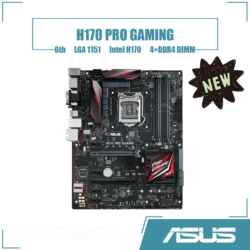 [ใหม่] ASUS H170 PRO GAMING เมนบอร์ด 4DDR4 DIMM Intel H170 LGA1151 เดสก์ท็อปเมนบอร์ด
