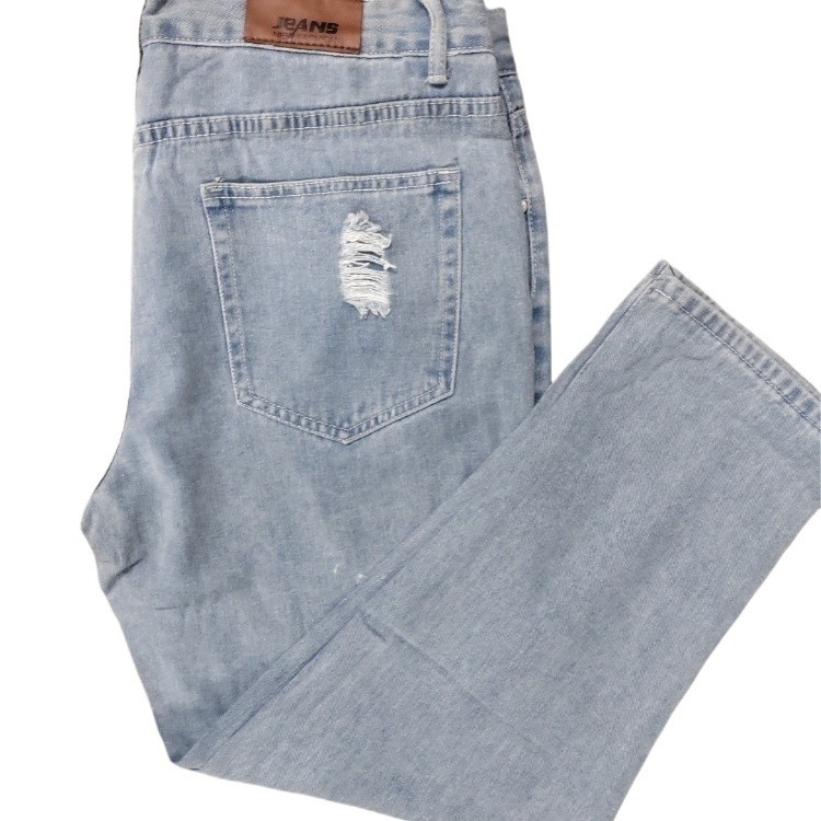 ยีนส์ขาสั้นผู้ชายแบบหลวมๆ สำหรับฤดูร้อน มีรู แฟชั่นใหม่ ขาตรงบาง ใช้งานได้หลากหลาย - รูปที่ 6