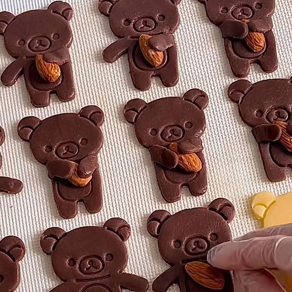 เครื่องตัดคุกกี้หมีกอดการ์ตูน DIY เครื่องมือและอุปกรณ์เบเกอรี่ Stampcookie Cutters - รูปที่ 3