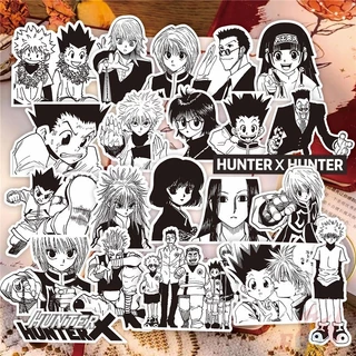 65Pcs/Set ❉ HUNTER×HUNTER . Classical Black & White Series 01 Stickers ❉ Fashion DIY Decals Doodle Stickers