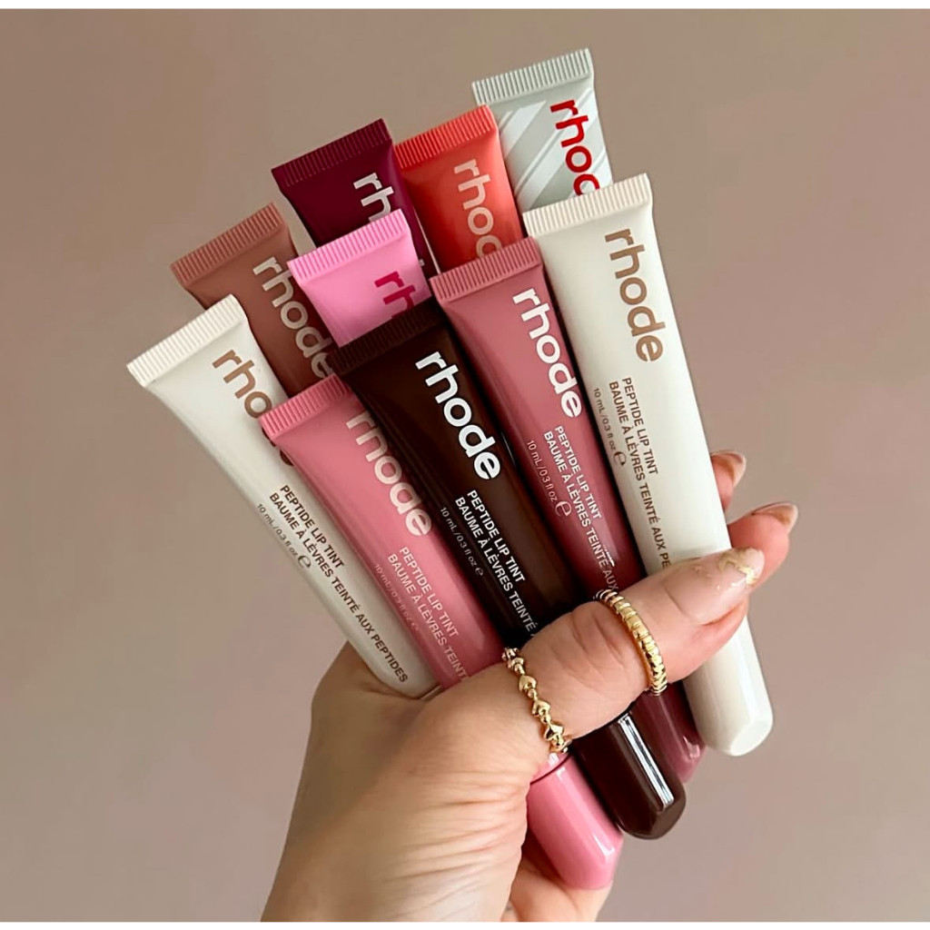 ลิปสติก Rhode Hailey Peptide ลิปบาล์มบำรุงริมฝีปาก ลิปบาล์มสี Raspberry Ribbon Toast Espresso ลิปกลอส ลิปกลอส