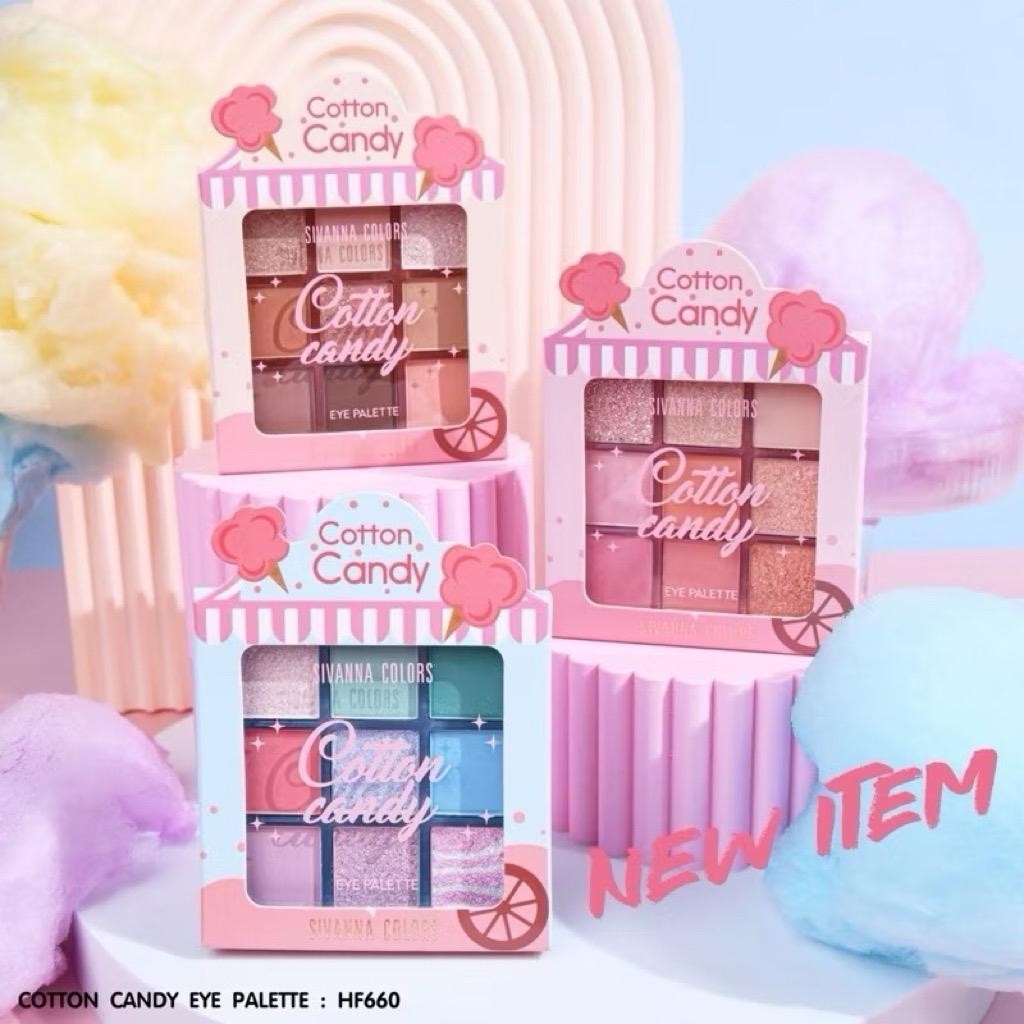 HF660 SIVANNA Cotton candy EYE PALETTE ซีเวนน่า คัลเลอร์ส คอตตอน แคนดี้ อาย พาเลทท์ 1.2g x 9 กรัม